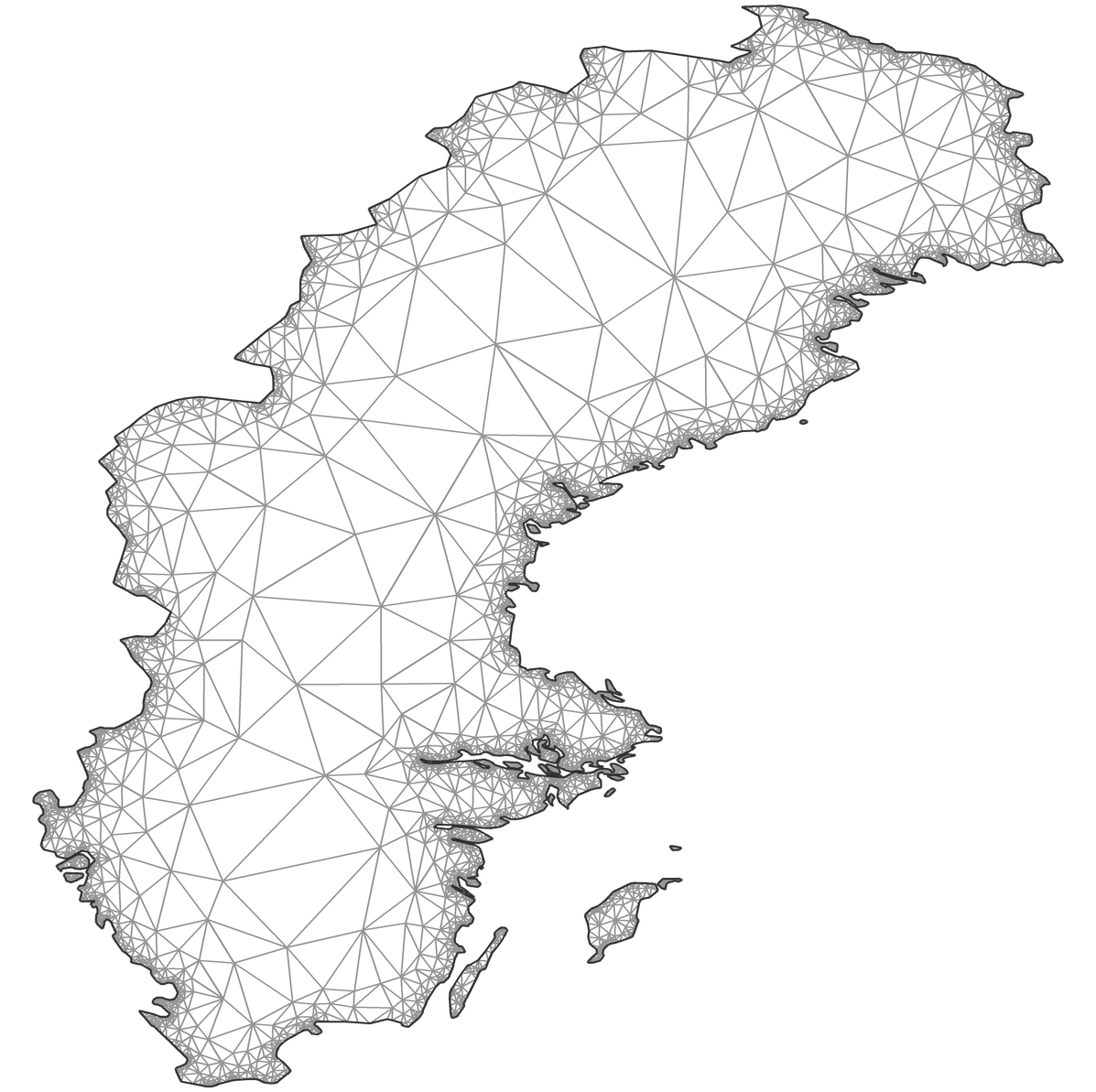 Sweden refined by minimum angle